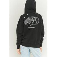 Aries Rat Print Black Hoodie, BLACK