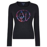 ARMANI JEANS Sequin Logo Jumper