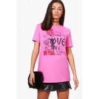 arly lazer cut back splice front tee pink