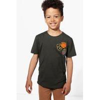 Army Badge Slogan Tee - khaki