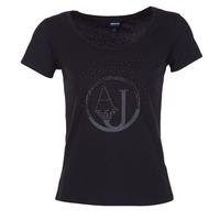 Armani jeans LASSERO women\'s T shirt in black