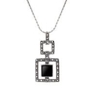 Art Deco Double Square Drop Pendant