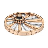 art deco dawn silver rose gold plated coin 33 mm