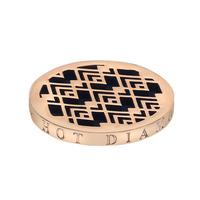 Art Deco Wave Rose Gold Plated Coin - 25mm