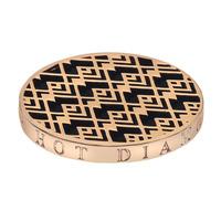 Art Deco Wave Rose Gold Plated Coin - 33mm