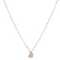 Argento Sparkling Rose Gold Opal Heart Necklace