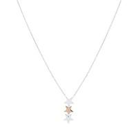 argento silver rose gold star necklace