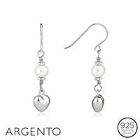 Argento Sweetheart Pearl Drop Earrings