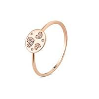 Argento Outlet Rose Gold Three Hearts CZ Ring