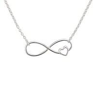 Argento Silver Infinity Heart Necklace
