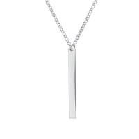 Argento Silver Vertical Bar Necklace