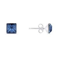 Argento Sapphire Blue Square Cut Earrings