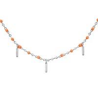 argento silver orange chain