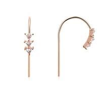 Argento Rose Gold Triangle Pull Through Earrings