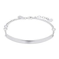 Argento Silver Infinity Bar Bracelet