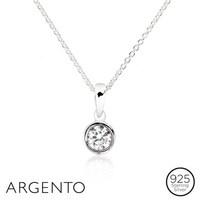 Argento Round Cubic Zirconia Necklace