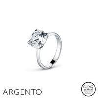 Argento Round 8mm Cubic Zirconia Ring