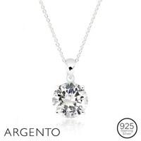 Argento 11mm Cubic Zirconia Necklace