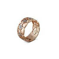 argento rose gold cubic zirconia pattern ring