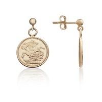 Argento Gold Coin Drop Earrings