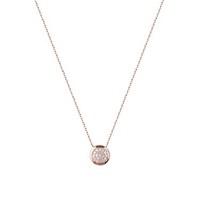 Argento Rose Gold Pave Circle Necklace