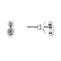 Argento Two Cubic Zirconia Simple Studs