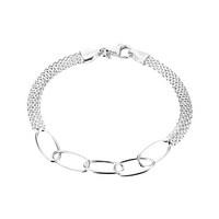 Argento Silver Tulip Chain Link Bracelet