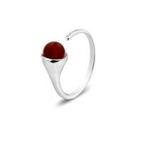 Argento January Birthstone Red Agate Ring