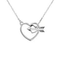 Argento Heart and Arrow Clasp Necklace