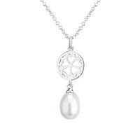 argento clover pearl necklace