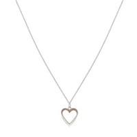 Argento Rose Gold Mix Inside Heart Necklace
