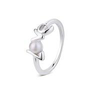 Argento Outlet Love Script Pearl Ring