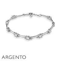 Argento Cubic Zirconia Link Bracelet