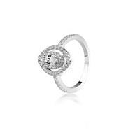 Argento CZ Marquise Ring