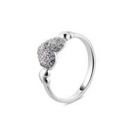 Argento Outlet Cushion Heart Pave Ring