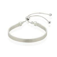 Argento Silver plated Snake Chain Pull Friendship Bracelet