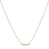 Argento Rose Gold Weave Dotted Crystal Necklace
