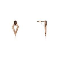 Argento Rose Gold Mixed Stone Point Studs