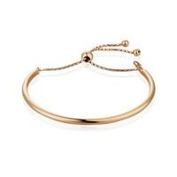 Argento Rhodium Plated Pull Friendship Bangle Rose Gold