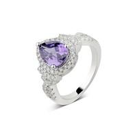 argento outlet galaxy teardrop amethyst ring