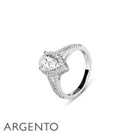 Argento Galaxy Pear Cut Crystal Ring