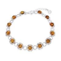 argento amber cut out flower bracelet