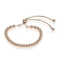 Argento Rose Gold Beaded Pull Friendship Bracelet