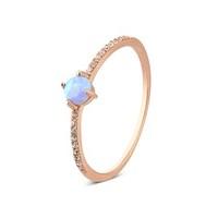 Argento Rose Gold Crystal Opal Ring