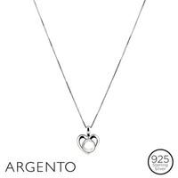 Argento Pearl Heart Necklace