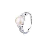 Argento Outlet Link CZ Single Pearl Ring