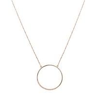 Argento Rose Gold Open Circle Crystal Necklace