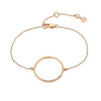 Argento Rose Gold Open Circle Crystal Bracelet