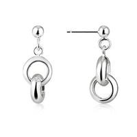 Argento Silver Interlinked Ring Earrings