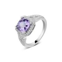 Argento Outlet Galaxy Square Amethyst Ring